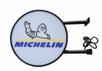 Michelin dubbelzijdige reclame lamp verlichting decoratie, Enlèvement ou Envoi, Comme neuf, Table lumineuse ou lampe (néon)