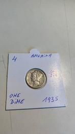 Amerika one dime 1935 zilver, Postzegels en Munten, Munten | Amerika, Verzenden, Zilver