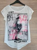 Wit, roze en zwart T-shirt maat XS, Wit, Ophalen of Verzenden, Korte mouw, Maat 34 (XS) of kleiner