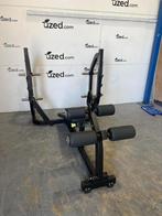 Technogym Selection Olympic Decline Bench - Noir, Sports & Fitness, Enlèvement ou Envoi, Utilisé, Pectoraux, Banc d'exercice