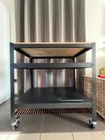 BROR Roltafel, zwart/grenen triplex, 85x55 cm, Huis en Inrichting, Ophalen, Zo goed als nieuw