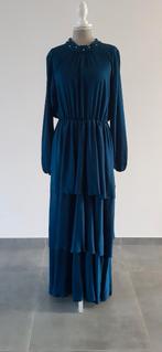 Elegante satijnen avondjurk petrol blauw, Kleding | Dames, Gelegenheidskleding, Ophalen, Zo goed als nieuw