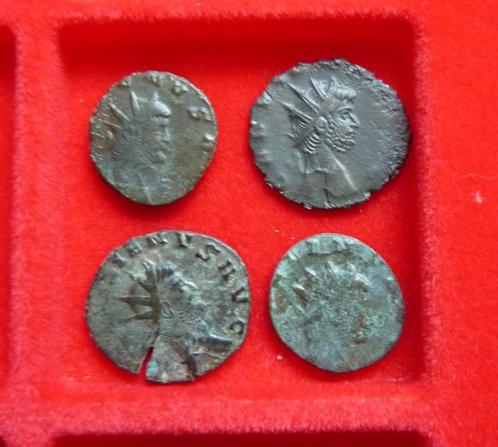 Lot de 4 romaines de Gallien à identifier, Timbres & Monnaies, Monnaies | Europe | Monnaies non-euro, Monnaie en vrac, Autres pays