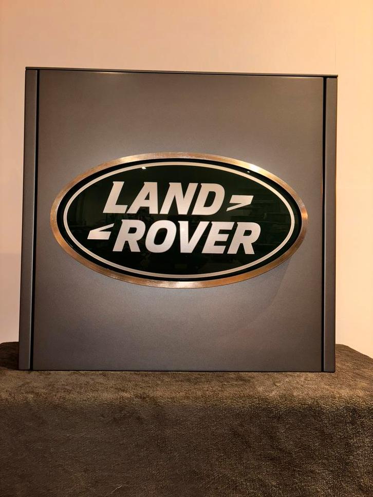 Land Rover Reclamebord Dubbelzijdig 77 cm Zeldzaam, Verzamelen, Merken en Reclamevoorwerpen, Zo goed als nieuw, Reclamebord, Ophalen