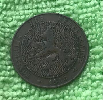 Nederlandsche 2,5 Cent 1906 beschikbaar voor biedingen