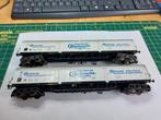 Fleischmann Ho, set van 2 Bauknecht-auto's, Hobby en Vrije tijd, Gebruikt, Wagon, Ophalen of Verzenden, Analoog
