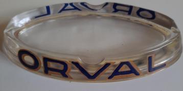 ORVAL cendrier verre bleu et or, Enlèvement