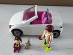 playmobil witte auto met vrouw en hond, Ophalen of Verzenden, Gebruikt