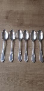 6 antieke, zilveren lepeltjes, Ophalen of Verzenden