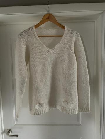 Pull écru Made in Italy taille 38, Enlèvement ou Envoi, Comme neuf, Taille 38/40 (M)