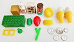 Aliments + accessoires miniatures pour dinette, vintage, Enlèvement ou Envoi, Utilisé, Plastique, Accessoires de cuisine de jeu