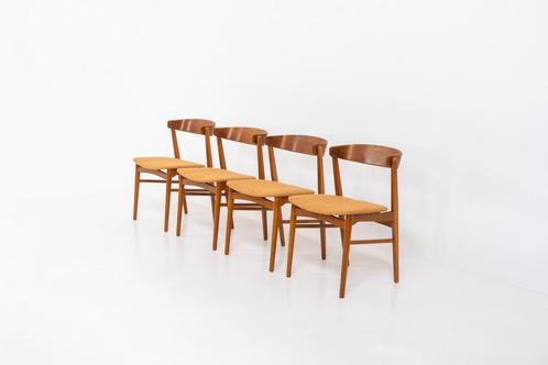 Set van 4 vintage 'model 206' eetkamerstoelen van Farstrup, Maison & Meubles, Chaises, Comme neuf, Tissus, Enlèvement ou Envoi