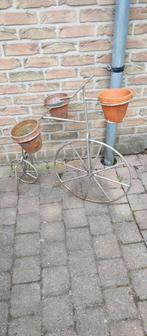 Decoratie fiets met 3 bloempotjes, Tuin en Terras, Ophalen, Zo goed als nieuw