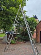 2 delige alluminium ladder. 2x 3.85m, Ladder, Ophalen of Verzenden, Zo goed als nieuw