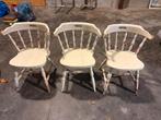 3 vintage stoelen, Huis en Inrichting, Stoelen, Ophalen, Gebruikt, Drie, Wit
