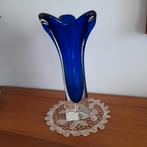 Tulpenvaas, Murano glas Vase tulipe bleu cobalt, Ophalen