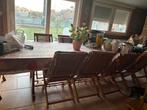 Table en tec   8 chaise normal et 2 basculante sans coussin, Enlèvement, Bois