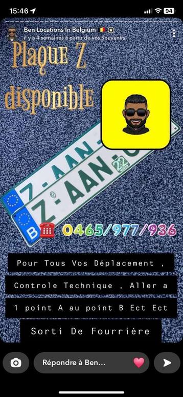 Plaque Z Disponible 7J7 24H24 