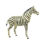 Vintage Zebra Papier Mache en Leer Beeld Sculptuur 30cm, Verzamelen, Ophalen of Verzenden, Gebruikt, Dier