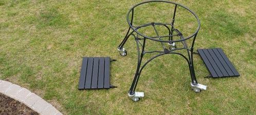 Onderstel + zijtafeltjes voor barbecue Kamado Joe classic 2, Tuin en Terras, Houtskoolbarbecues, Gebruikt, Met accessoires, Ophalen
