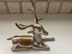 Beeld hert Tin/messing vintage, Antiek en Kunst, Ophalen of Verzenden