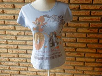 (72)- tee shirt femme t.36/38 bleu  beschikbaar voor biedingen