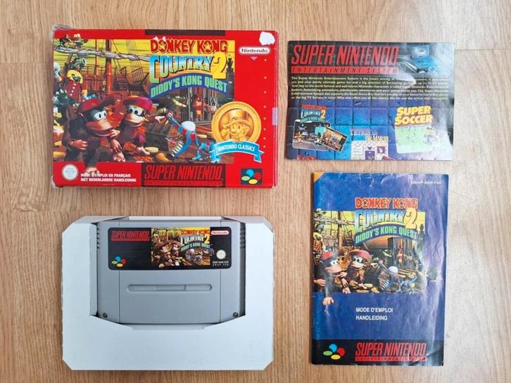 DK Country 2 SNES (Nintendo Classics) - CIB/Complete, Games en Spelcomputers, Games | Nintendo Super NES, Gebruikt, Platform, 2 spelers