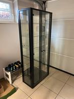 Vitrinekast met zwart hout frame, Huis en Inrichting, Kasten | Vitrinekasten, Ophalen, Gebruikt, 50 tot 100 cm, 150 tot 200 cm
