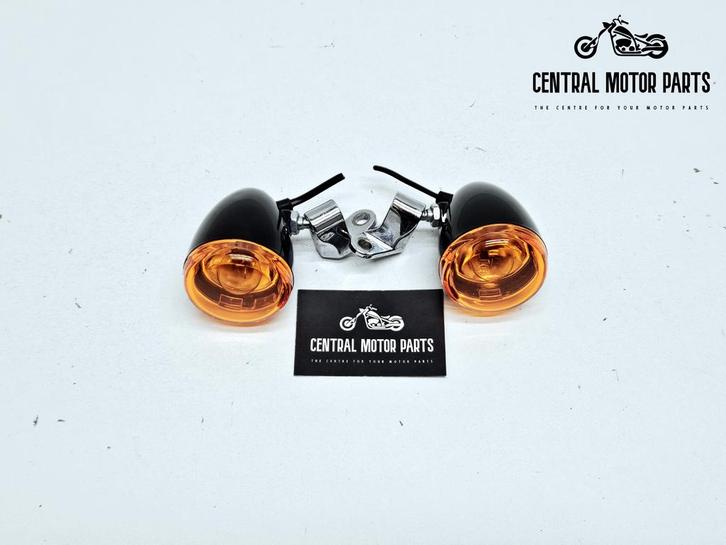 Clignotants avant noirs pour Dyna, Motos, Pièces | Harley-Davidson, Utilisé, Enlèvement ou Envoi