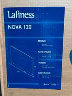 Lafiness Nova 120 Spiegel met wit gelakte plank, Huis en Inrichting, Woonaccessoires | Spiegels, Nieuw, Minder dan 100 cm, Rechthoekig