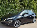 Nissan Micra 1.0i+NAVI+CAMERA+AIRCO+CARNET+JANTES+EURO 6B, Auto's, Nissan, 121 g/km, Stof, Gebruikt, Zwart