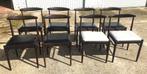 Scandinavische vintage stoelen mid century, Ophalen, Zwart