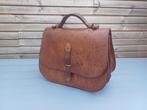 Vintage lederen tas met dubbele flap - karaktervol en uniek, Ophalen