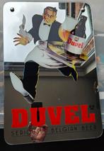 Duvel spiegel met glas en kaarten, Verzamelen, Ophalen, Zo goed als nieuw, Reclamebord