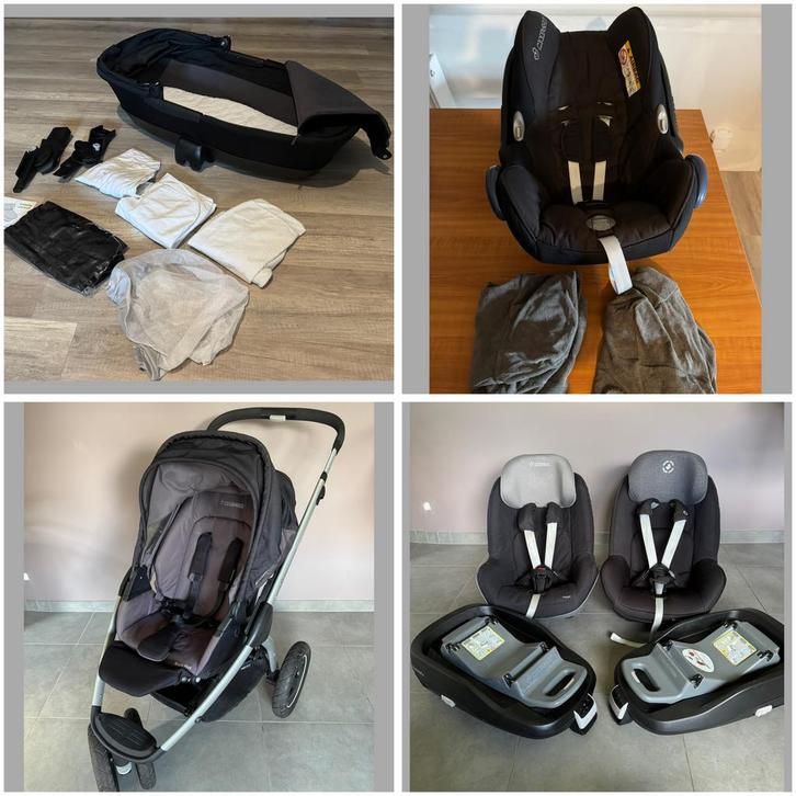 Wieg + buggy + maxi cosi + 2 isofix + 2 autostoel, Kinderen en Baby's, Kinderwagens en Combinaties, Zo goed als nieuw, Maxi-Cosi