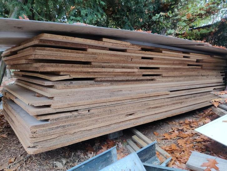 Houtvezelplaten/spaanplaten 125*305*2,4cm, Doe-het-zelf en Bouw, Platen en Panelen, Gebruikt, Hout, 20 tot 50 mm, Ophalen