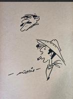 Dessin dédicacé sur Lucky Luke, Ophalen of Verzenden, Zo goed als nieuw