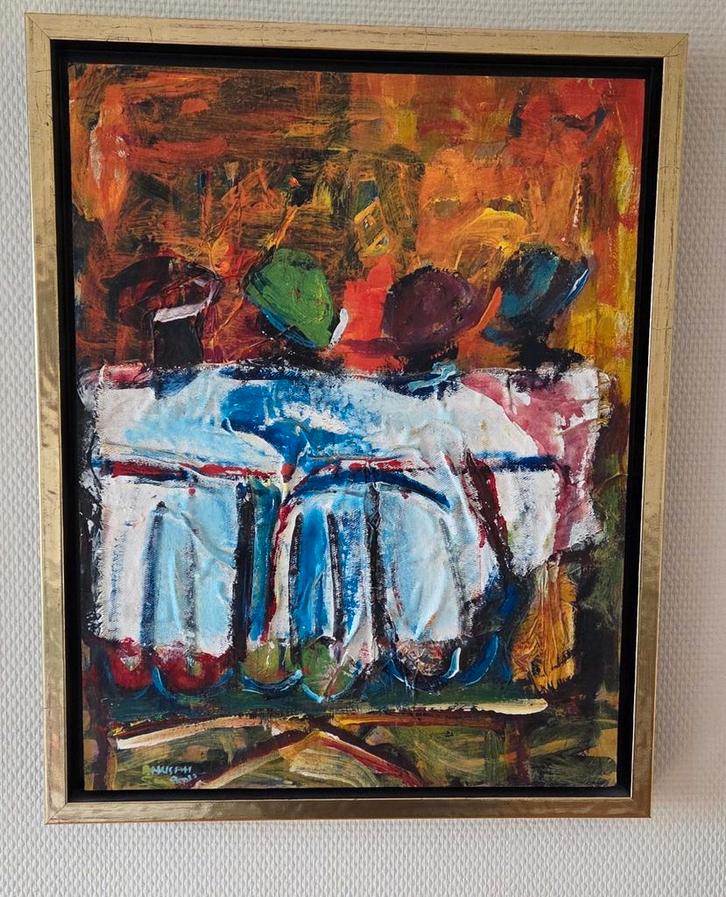 2 Anusa Salanje schilderijen, Antiek en Kunst, Kunst | Schilderijen | Abstract, Ophalen