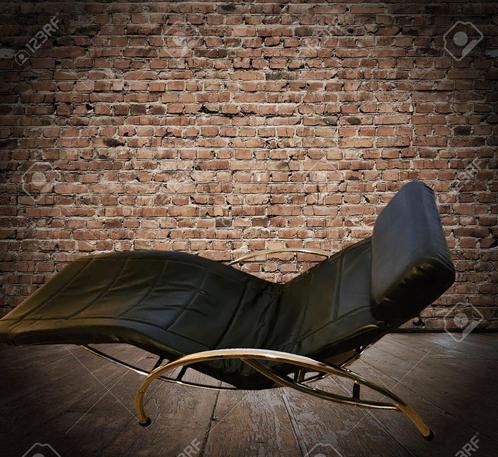 Chaise Longue En Métal Et Sky . Vintage 1980, Antiquités & Art, Antiquités | Meubles | Chaises & Canapés, Enlèvement