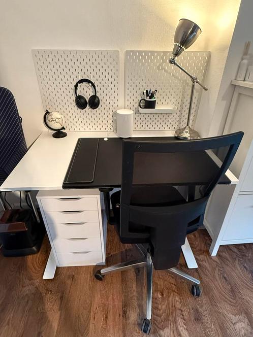 Ikea Trotten bureau + ladekast + accesoires, Huis en Inrichting, Bureaus, Zo goed als nieuw, Bureau, Ophalen