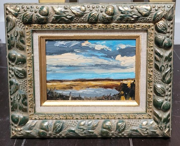 Vic KERKHOFS, expressionistisch landschapje, Antiek en Kunst, Kunst | Schilderijen | Klassiek, Ophalen of Verzenden