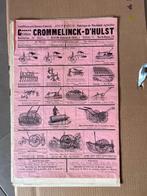 FOLDER LANDBOUWMACHIENEN FABRIEK CROMMELINCK BEVERE, Ophalen of Verzenden, Overige typen