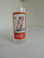 coca cola glas met vintage afbeelding, Verzamelen, Glas en Drinkglazen, Ophalen, Zo goed als nieuw, Frisdrankglas