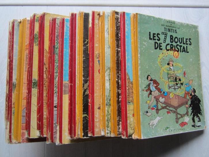 Lot de Tintin- années '50 - voir description, Livres, BD, Utilisé, Plusieurs BD, Enlèvement ou Envoi