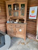 Grenen kast met glaswerk mancave, Huis en Inrichting, Ophalen, Gebruikt