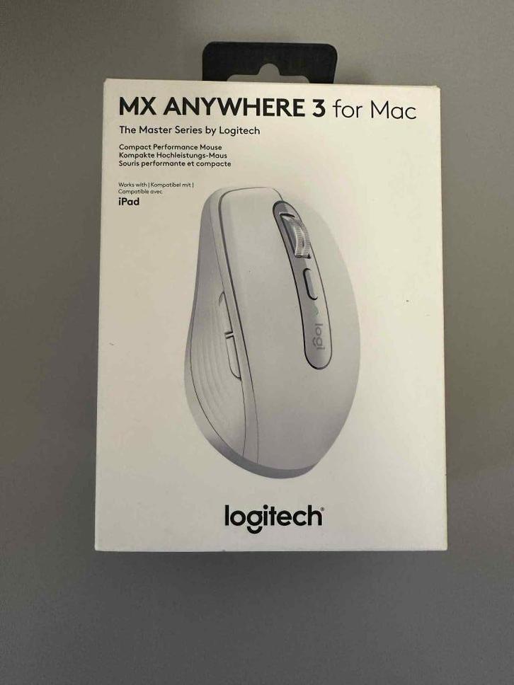Logitech MX Anywhere 3 for Mac oplaadbare bluetooth muis, Computers en Software, Muizen, Nieuw, Muis, Rechtshandig, Draadloos