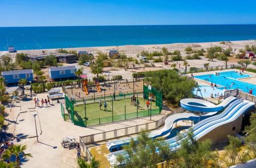 Location Mobil-home vue mer - Palavas les Flots, Vakantie, Campings, Aan zee, Afwasmachine, Airconditioning, Speeltuin, Tv, Zwembad