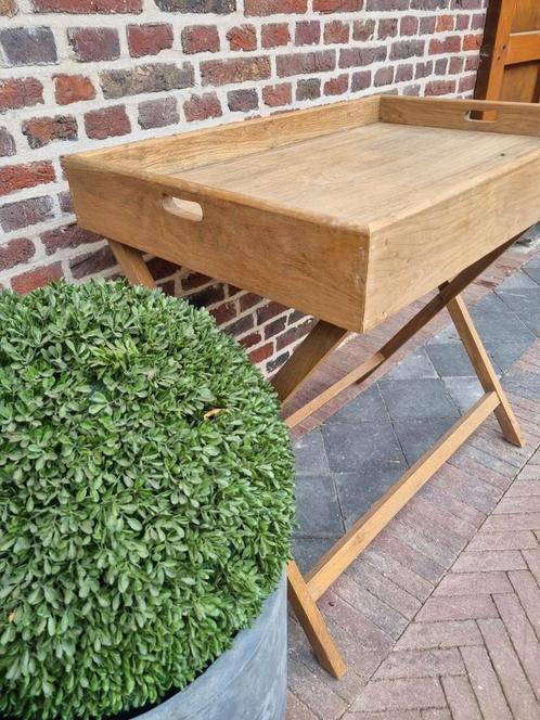 Eiken bijzettafel, Huis en Inrichting, Tafels | Bijzettafels, Zo goed als nieuw, Ophalen of Verzenden