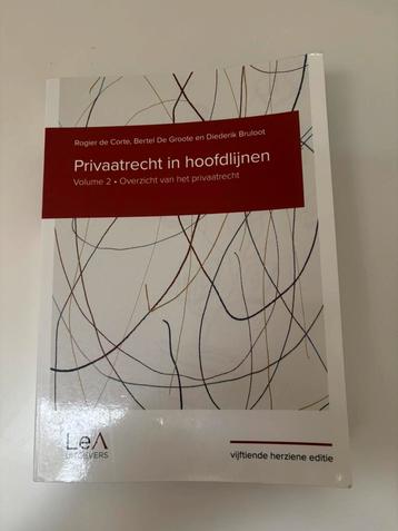 Rogier de Corte - Privaatrecht in hoofdlijnen 15de editie beschikbaar voor biedingen