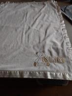 Couverture bébé blanche dessin nounours, Ophalen, Nieuw, 70 tot 85 cm, Deken